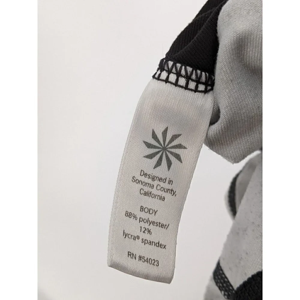 Athleta Capri Leggings Sz Small Geometric Print Chaturanga Yoga Black Gray - Picture 4 of 8